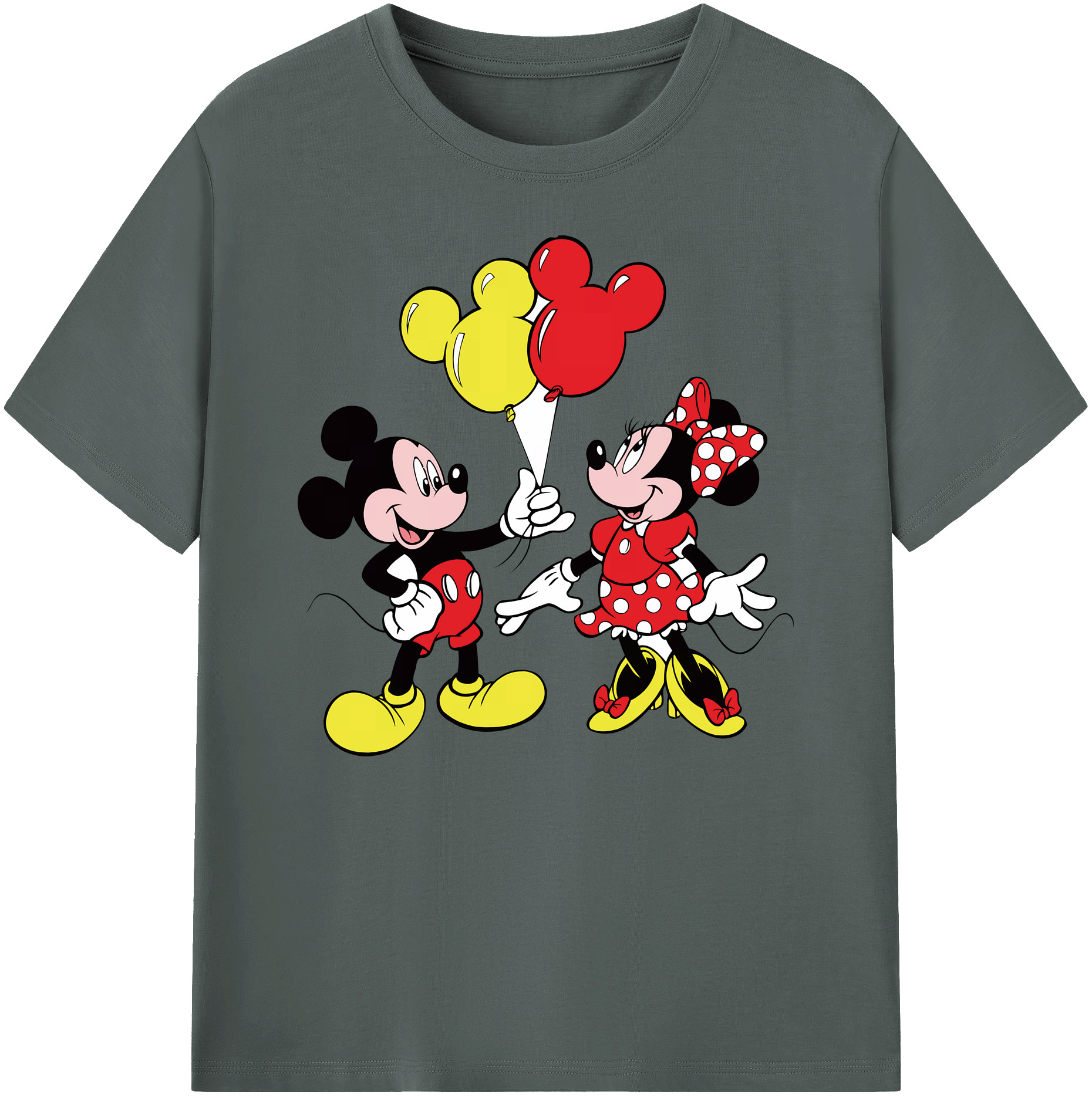 ミッキーマウス Mickey Mouse 綿100％ メンズ半袖Tシャツ｜肌触りやわらか＆通気性
